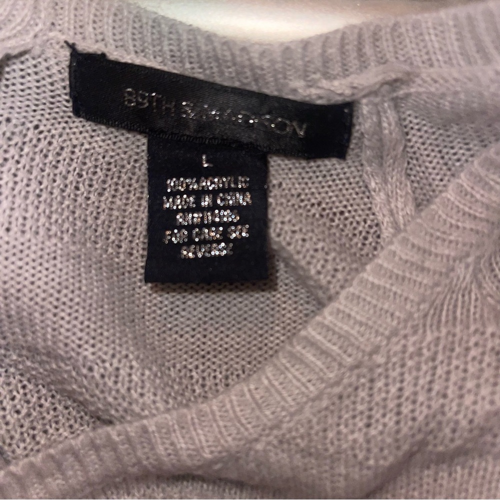 89th & Madison Cream‎ Zipper Back Sweater Womens Sz L - Picture 3 of 3